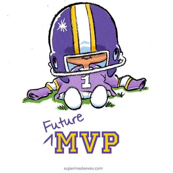 "Future MVP" - Purple Graphic White Onesies