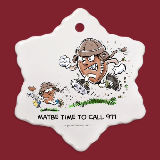 "Maybe Time to Call 911" - Porcelain Ornaments
