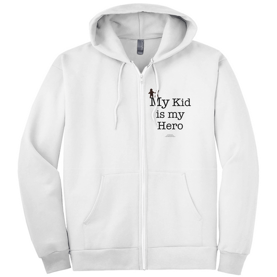 My Kid is My Hero! - Adult Zippered Hoodie